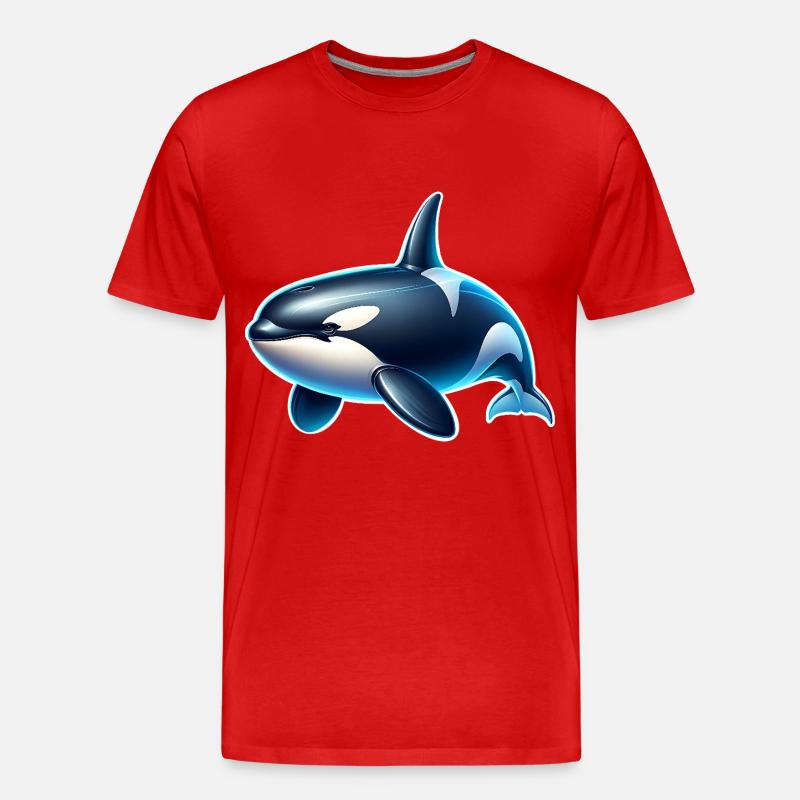 Orca Schwertwal - Männer Premium Bio T-Shirt - Rot