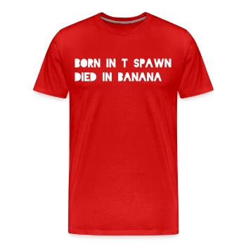 CS2_Born_in_T_Spawn - T-shirt bio Premium Homme - rouge - Devant - Damien (186cm)