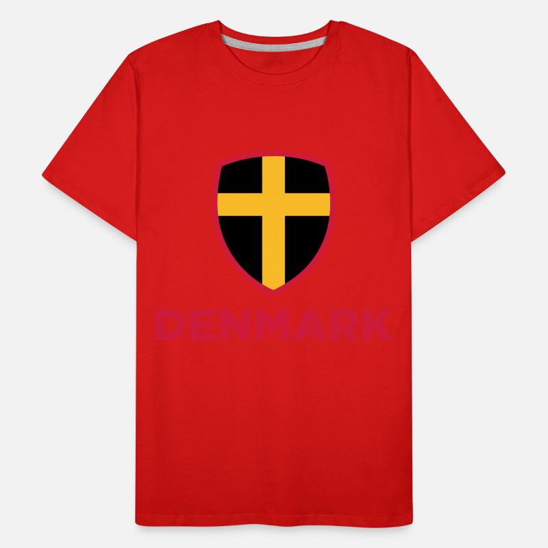 Drapeau national du Danemark T-shirt bio Premium Homme