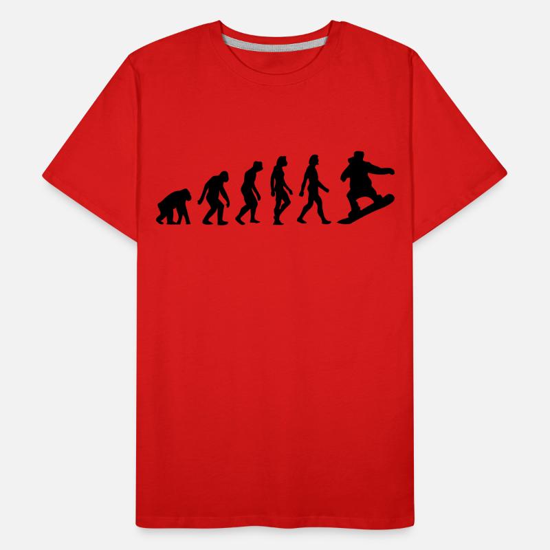 L évolution de Snowboard T-shirt bio Premium Homme