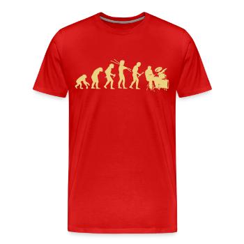 Développement évolutif - T-shirt bio Premium Homme - rouge - Devant - Damien (186cm)