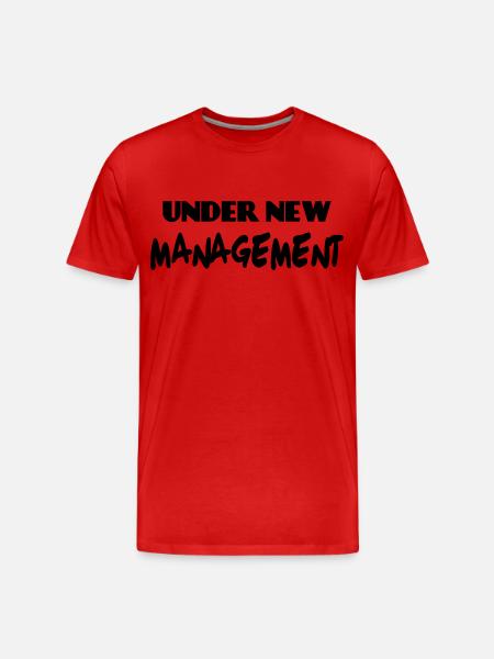 Under new Management - Männer Premium Bio T-Shirt - Rot