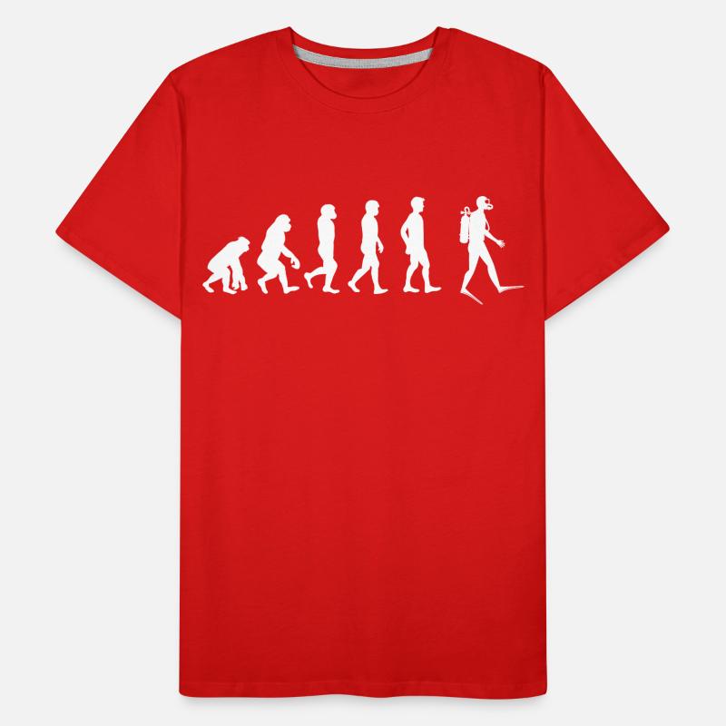 Taucher Evolution Männer Premium Bio T-Shirt
