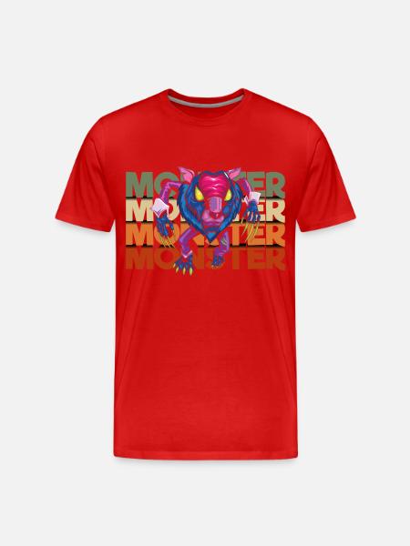 Süß Bunt Große Schwester - Männer Premium Bio T-Shirt - Rot