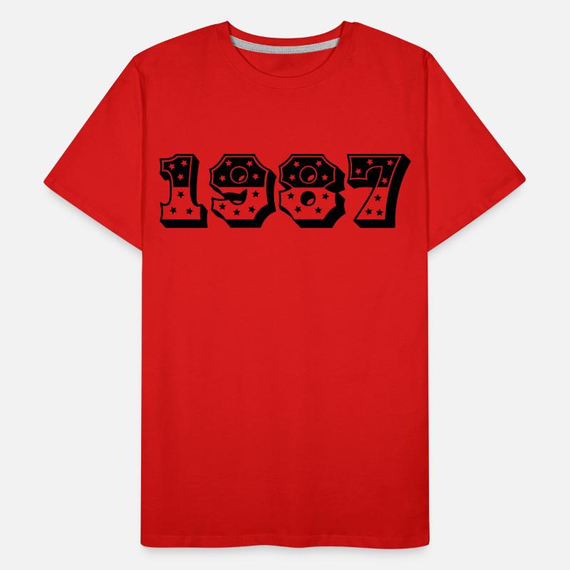 1987 Année de naissance Idée cadeau T-shirt bio Premium Homme