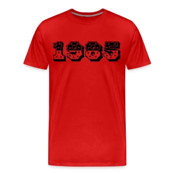 1985 Année de naissance Idée cadeau - T-shirt bio Premium Homme - rouge - Devant - Damien (186cm)