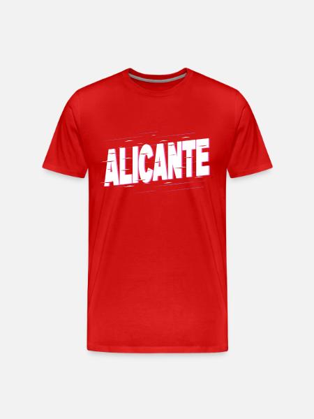 Alicante Espagne City Font Maison de Vacances Amour - T-shirt bio Premium Homme - rouge