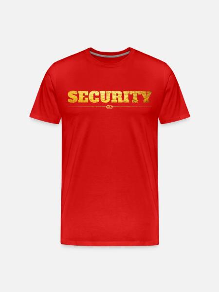 Security - Männer Premium Bio T-Shirt - Rot