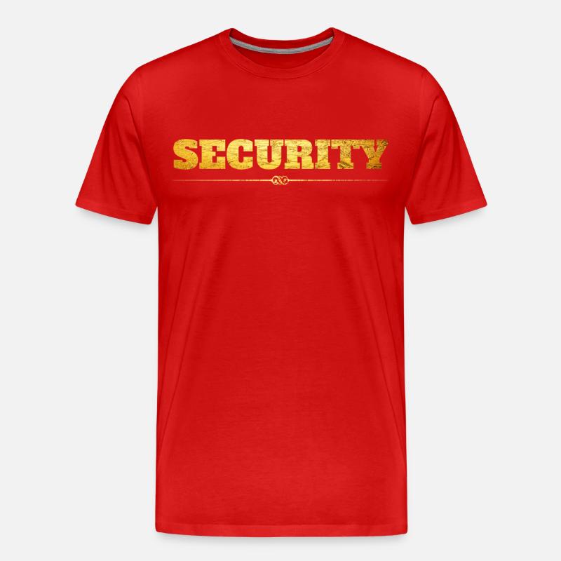 Security - Männer Premium Bio T-Shirt - Rot