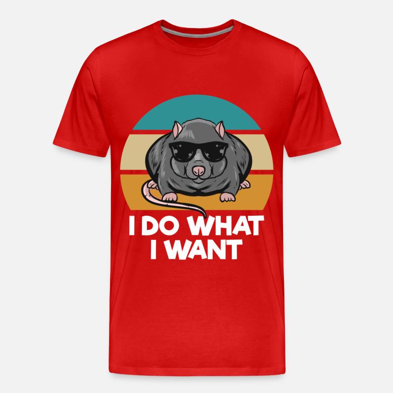 Ratte - Männer Premium Bio T-Shirt - Rot
