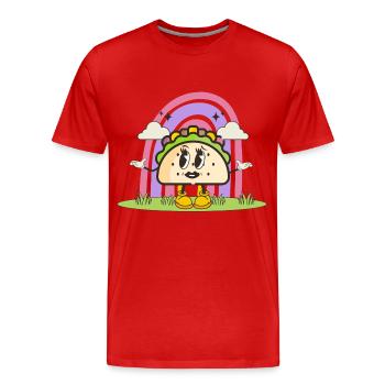 taco - T-shirt bio Premium Homme - rouge - Devant - Damien (186cm)