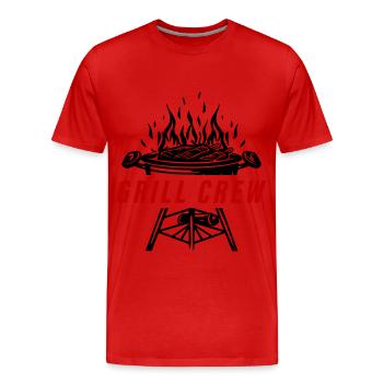 Grill Crew Grilling - Men's Premium Organic T-Shirt - red - Front - Damien (186cm)