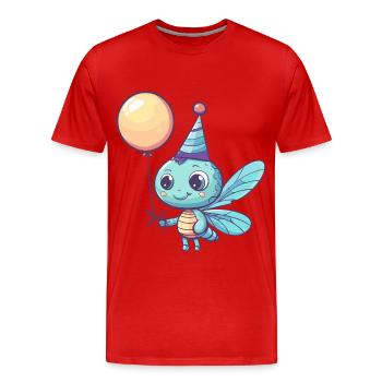 Libelle Geburtstag Baby - Männer Premium Bio T-Shirt - Rot - Vorne - Damien (186cm)