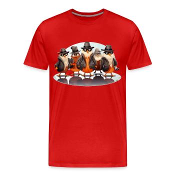 The Coffee Investigators - Men's Premium Organic T-Shirt - red - Front - Damien (186cm)