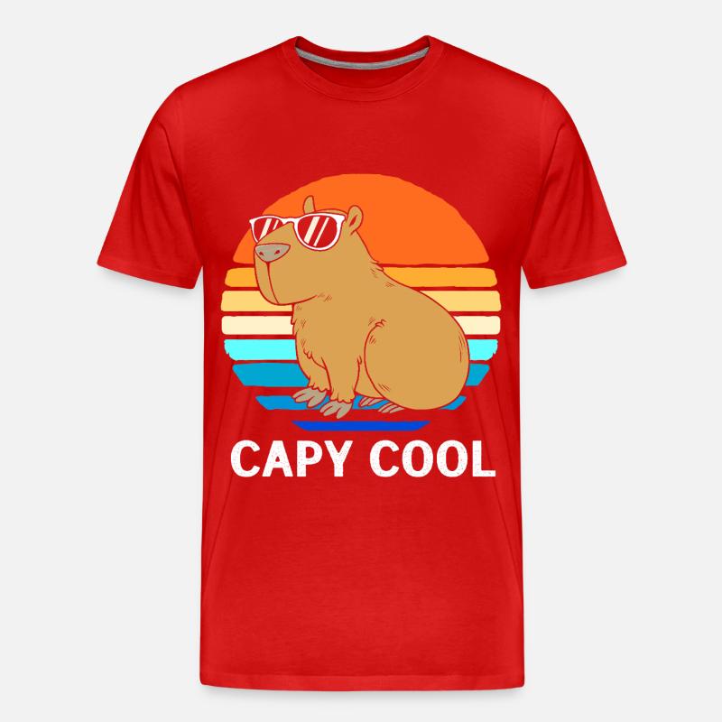 Capibara Capybara - Männer Premium Bio T-Shirt - Rot