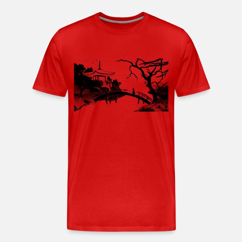 Der Fluss Exon - Männer Premium Bio T-Shirt - Rot
