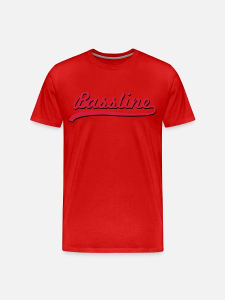 Bassline / Dubstep / Techno / Bass - Men's Premium Organic T-Shirt - red