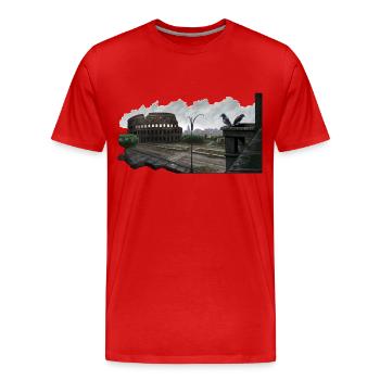 forsaken colosseo - Men's Premium Organic T-Shirt - red - Front - Damien (186cm)