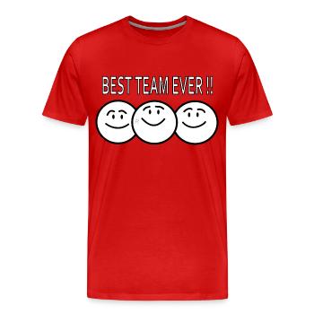 Best team ever !! - Men's Premium Organic T-Shirt - red - Front - Damien (186cm)