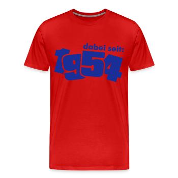 Since 1954 - Men's Premium Organic T-Shirt - red - Front - Damien (186cm)