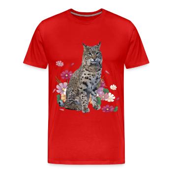 Lynx - T-shirt bio Premium Homme - rouge - Devant - Damien (186cm)