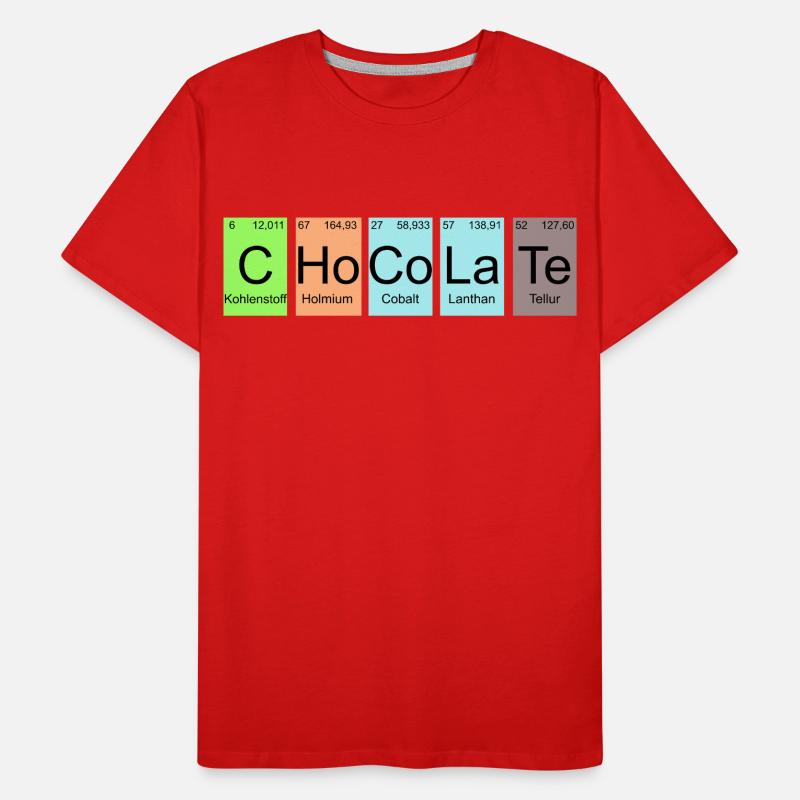 Science Periodic Table Elements chocolate nerd Men's Premium Organic T-Shirt