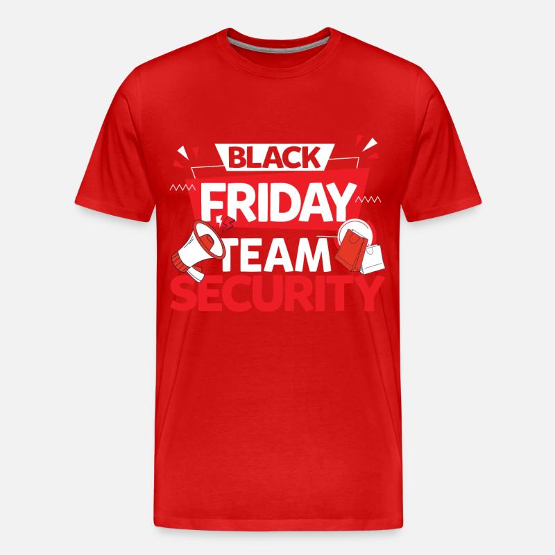 Black Friday Team Security - Männer Premium Bio T-Shirt - Rot
