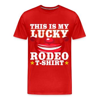 Cowboy - Männer Premium Bio T-Shirt - Rot - Vorne - Damien (186cm)