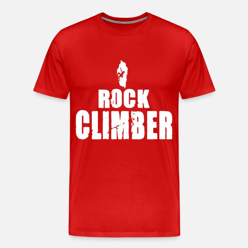 Rock Climber - Männer Premium Bio T-Shirt - Rot
