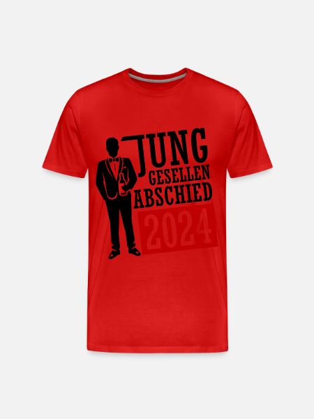Junggesellenabschied 2024 - Männer Premium Bio T-Shirt - Rot