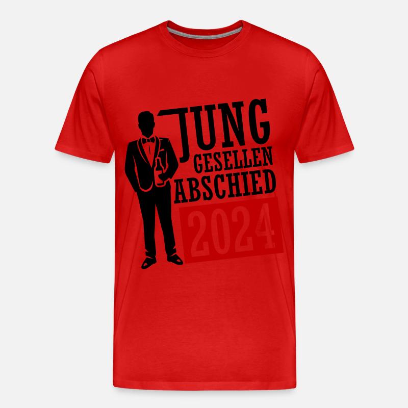Junggesellenabschied 2024 - Männer Premium Bio T-Shirt - Rot