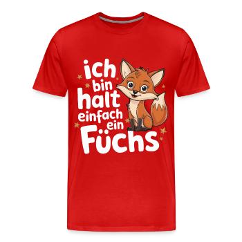 Fuchs Füchse Wildtier Waldtier Rotfuchs - Männer Premium Bio T-Shirt - Rot - Vorne - Damien (186cm)