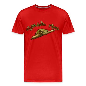 Stoned Frog - Männer Premium Bio T-Shirt - Rot - Vorne - Damien (186cm)