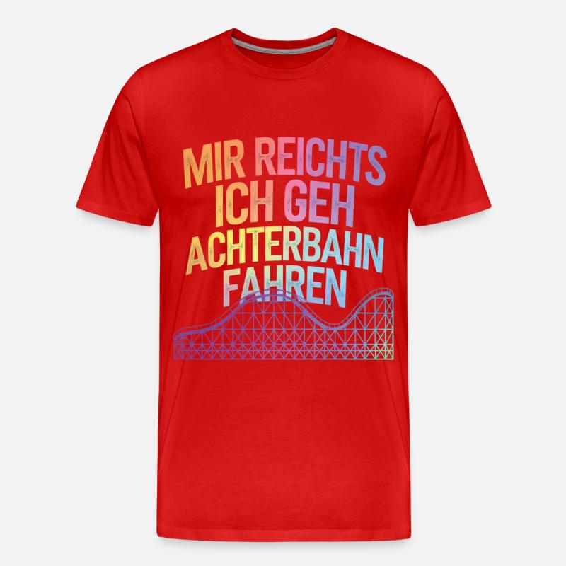 Achterbahn Freizeitpark Roller Coaster - Männer Premium Bio T-Shirt - Rot