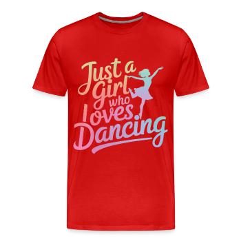 Tanzen Tänzer Tanzen - Männer Premium Bio T-Shirt - Rot - Vorne - Damien (186cm)