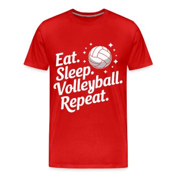 Volleyball Spieler Beach Volleyball Volleyballer - Männer Premium Bio T-Shirt - Rot - Vorne - Damien (186cm)