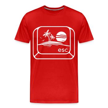 Jours fériés ESC - T-shirt bio Premium Homme - rouge - Devant - Damien (186cm)