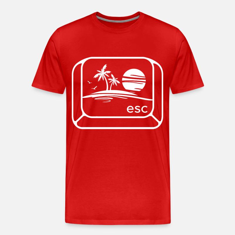 ESC Urlaub - Männer Premium Bio T-Shirt - Rot
