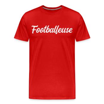 Fußballspieler - Männer Premium Bio T-Shirt - Rot - Vorne - Damien (186cm)