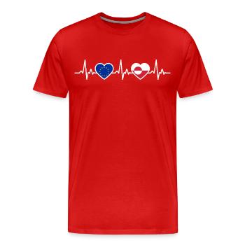 Greenland - Men's Premium Organic T-Shirt - red - Front - Damien (186cm)