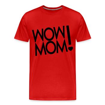 Mère - T-shirt bio Premium Homme - rouge - Devant - Damien (186cm)