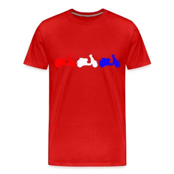 Roller - Männer Premium Bio T-Shirt - Rot - Vorne - Damien (186cm)