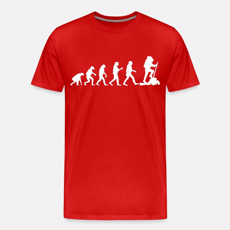 Evolution Randonnée Randonnée - T-shirt bio Premium Homme - rouge