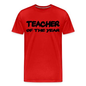 Teacher of the year - T-shirt bio Premium Homme - rouge - Devant - Damien (186cm)