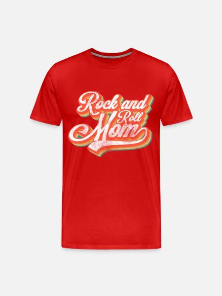 Rock and roll mor - Herre Premium T-shirt økologisk - rød