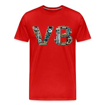 V8 - T-shirt bio Premium Homme - rouge - Devant - Damien (186cm)