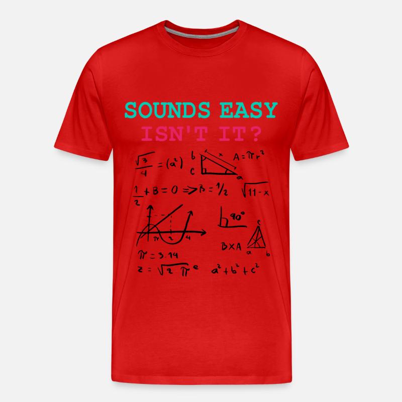 Funny Math Jokes, Physics and Math Formulas - Men's Premium Organic T-Shirt - undefined