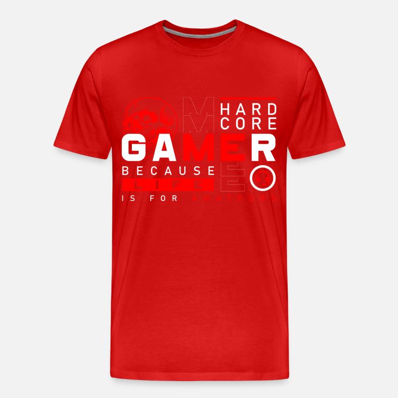 PC E-Sport Grafik - Männer Premium Bio T-Shirt - Rot