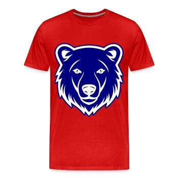 Eisbär Kopf Polar bär - Männer Premium Bio T-Shirt - Rot - Vorne - Damien (186cm)