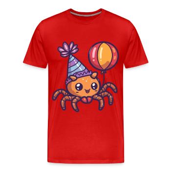 Tarantula Geburtstag Baby - Männer Premium Bio T-Shirt - Rot - Vorne - Damien (186cm)